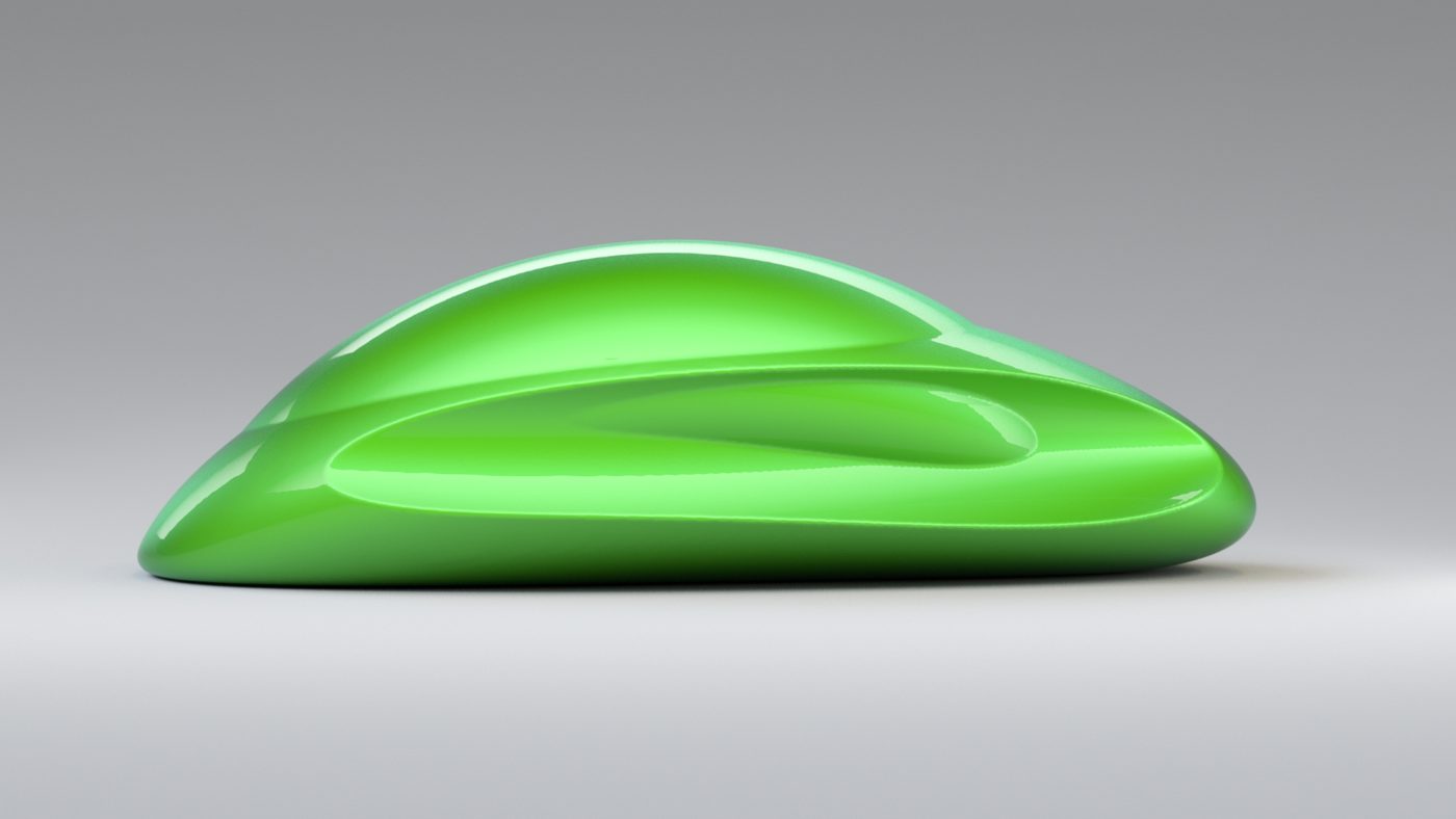 AUVOT study: smooth green pebble-shaped body