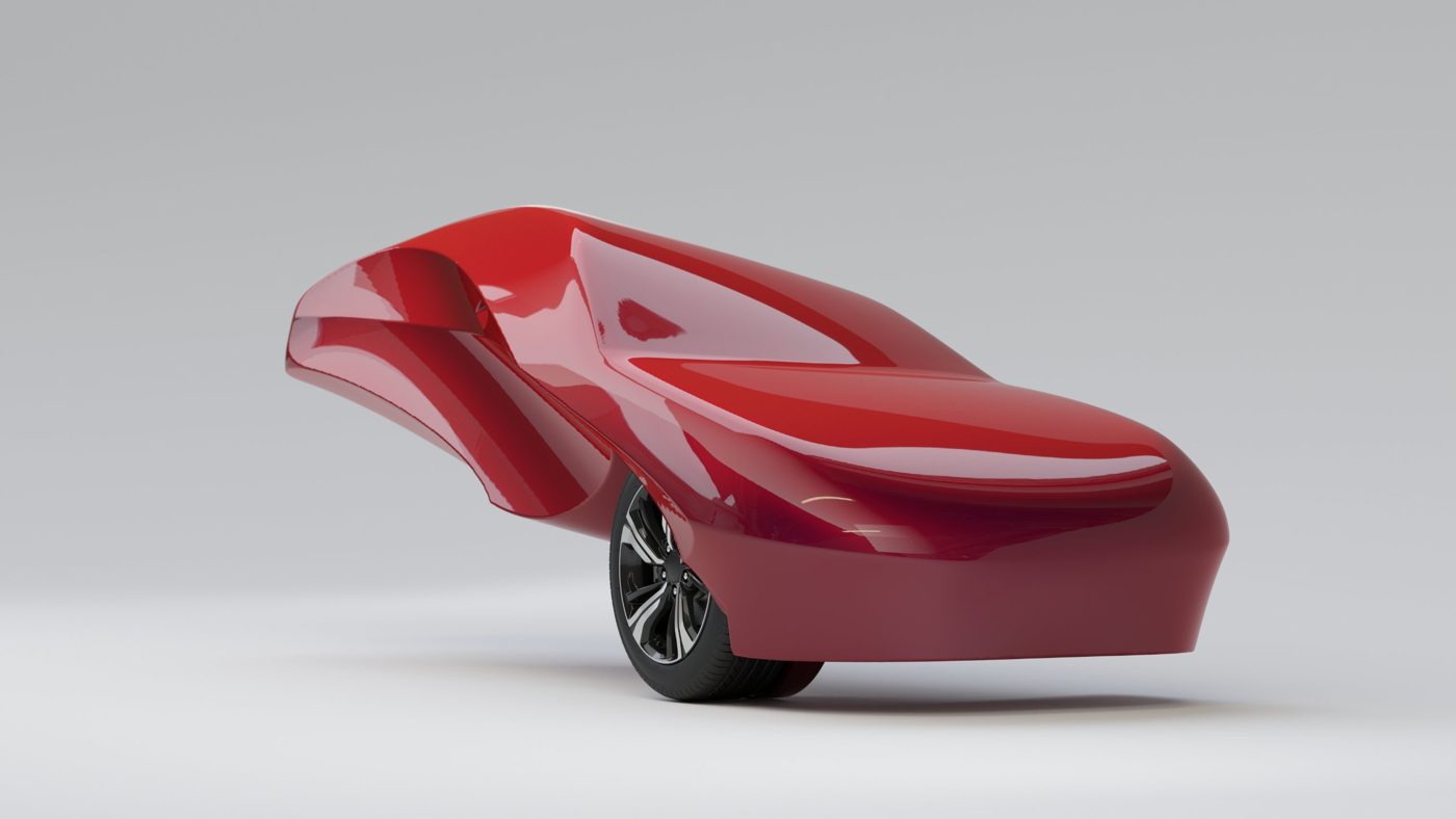AUVOT study: red body balanced on a single wheel